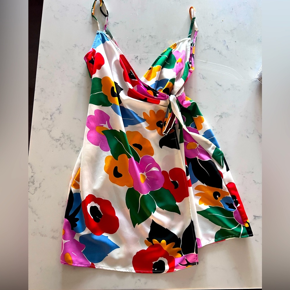 Show Me Your MUMU Wrap Dress Floral ‘Say Jay’ Size Small